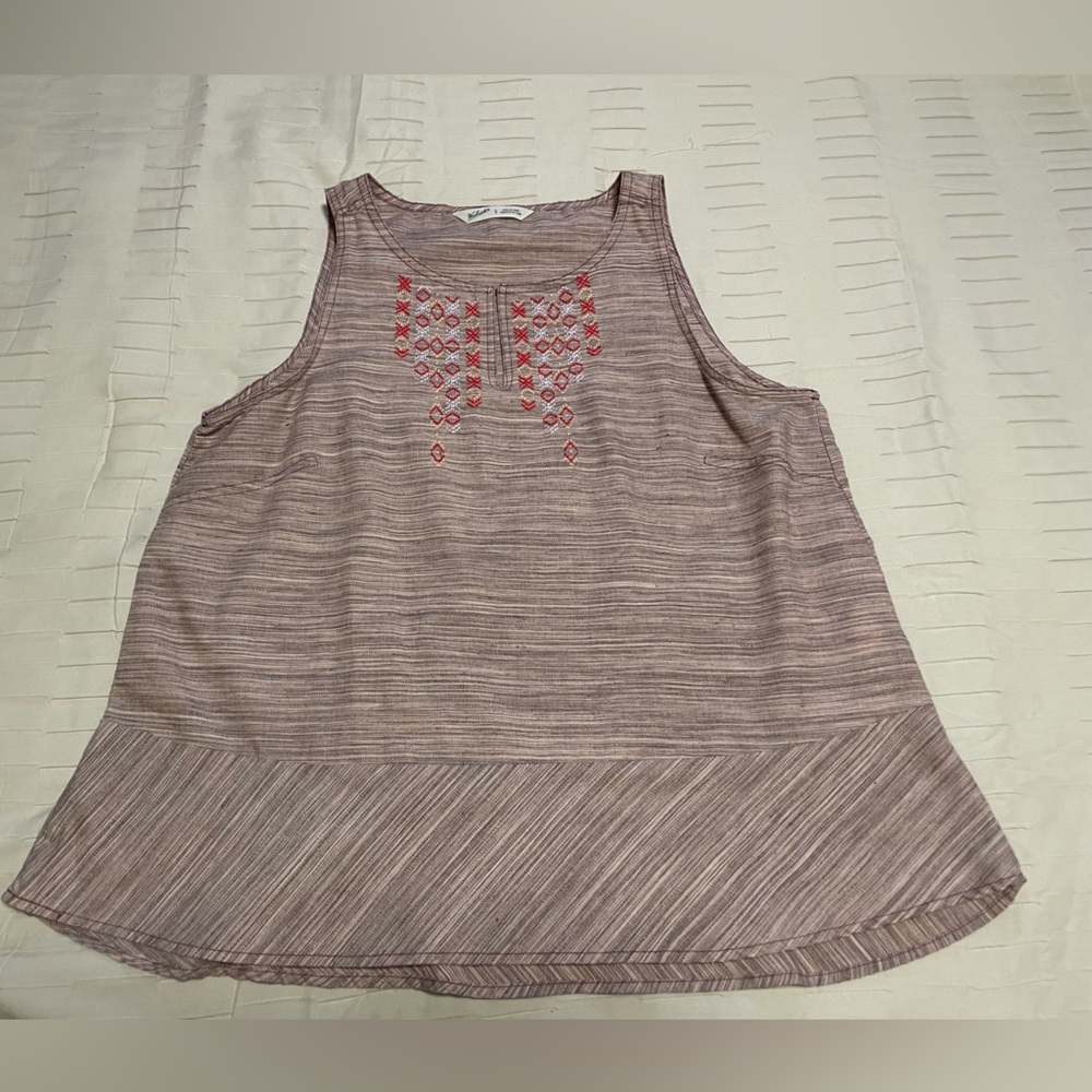 WOOLRICH Women's Outside Air Eco Rich Tank Top, Eggplant color, sz L